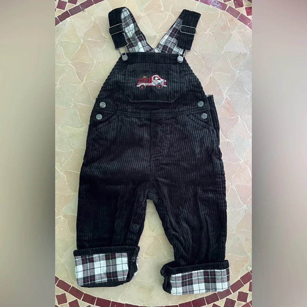 The Children’s Place Corduroy Christmas Overalls 18M